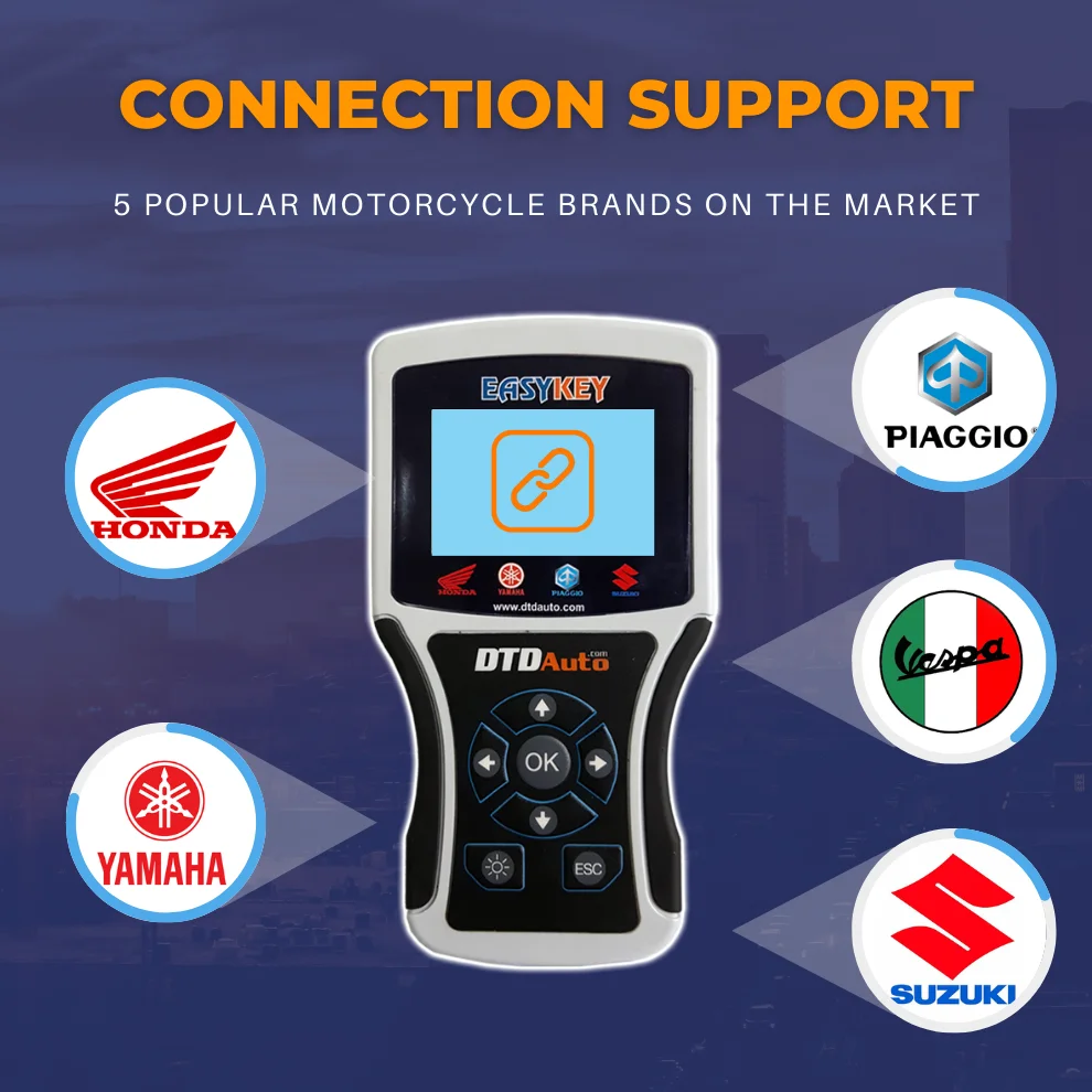 Easykey Motorcycle Key Programmer Read KEYID from IC/ ECM Reset to New immobilizer system & Smartkey tool wiring diagram