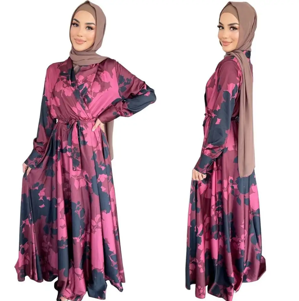 Modest Fashion Black Abaya Women Muslim Dress Islamic Clothing S-2XL Chiffon Dress