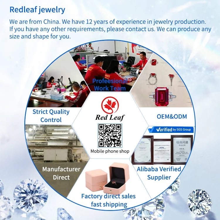 Redleaf High Quality Moissanite Round GRA Certificate Loose Moissanite for Silver Jewelry Gold Jewelry Making