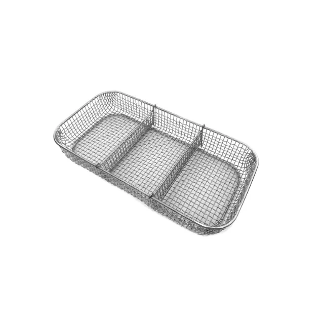 Medical Manufacturers Custom Stainless Steel Metal Wire Mesh Cleaning Sterilization Basket Food Storage Transportation Baskets