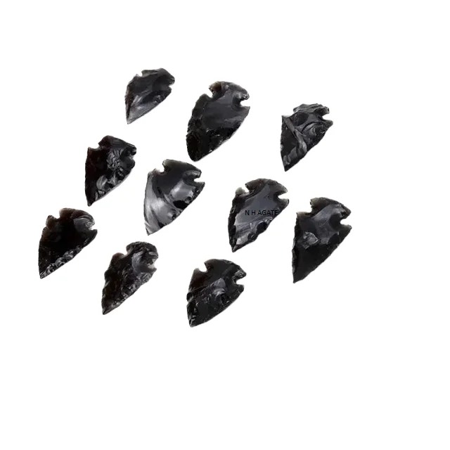 Natural Black Obsidian 1 Inch Arrowheads Wholesale Arrowheads for Hunting