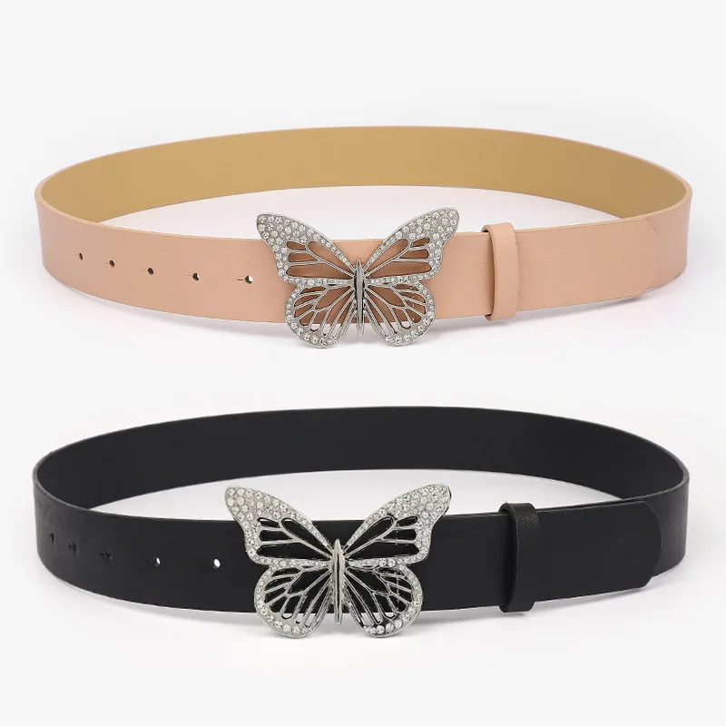 Wide Dress Wholesale Butterfly Buckle Women Faux Leather Girdle Belts Female Belt Fashion Jeans Belts for Ladies Women