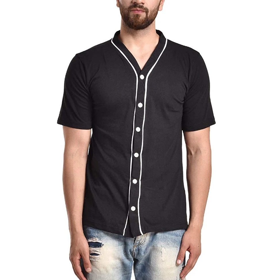 Black Baseball Jersey For Boys 100% Polyester Fabric Custom Style Stylish Outwear Gents and Ladies Baseball T Shirts OEM ODM