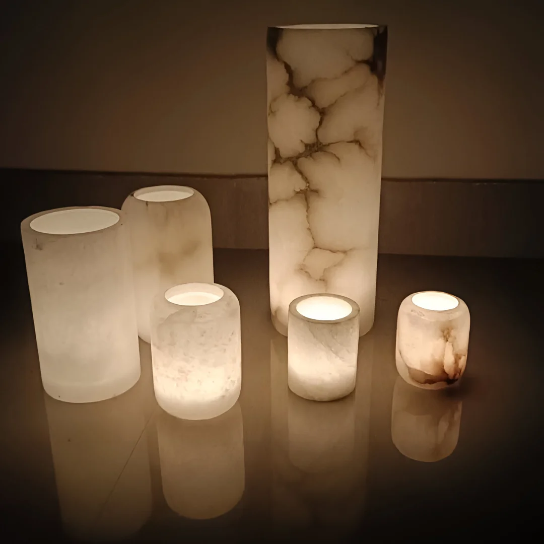 Luxury Candle Holders Onyx and Alabaster Votive Holders for Home Decor Weddings and Centerpieces - Hot Selling Products for 2024