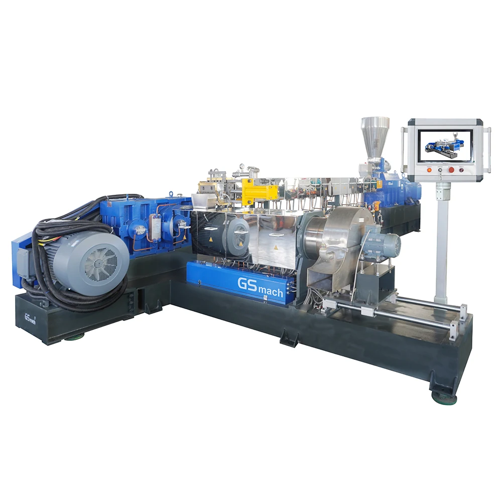 PVC HFFR PP PE Plastic Compounding Two Stage Extruders