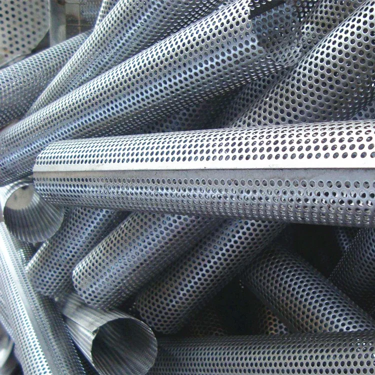 25mm stainless steel perforated metal filter  tube for exhaust
