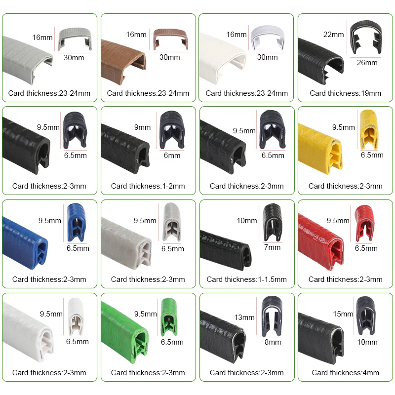 Universal car door U shape edge scratch protector sealing strip guard trim car door edge strip