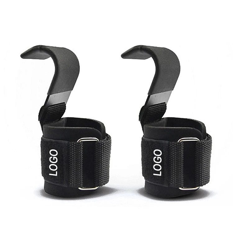 New Product Custom Logo Gym Wrist Wraps Fitness Neoprene and Nylon Finger Weight Lifting Grip Hook Hand Band