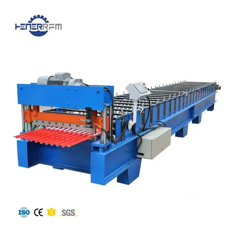 Automatic Corrugated Panel Steel Sheet Wall Panel Tile Making Machine Corrugated Panel Roll Forming Machine