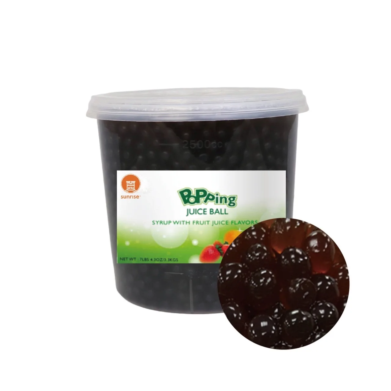 Taiwan Bubble Tea Supplier 3.4kg Caramel Popping Boba For Milk Tea