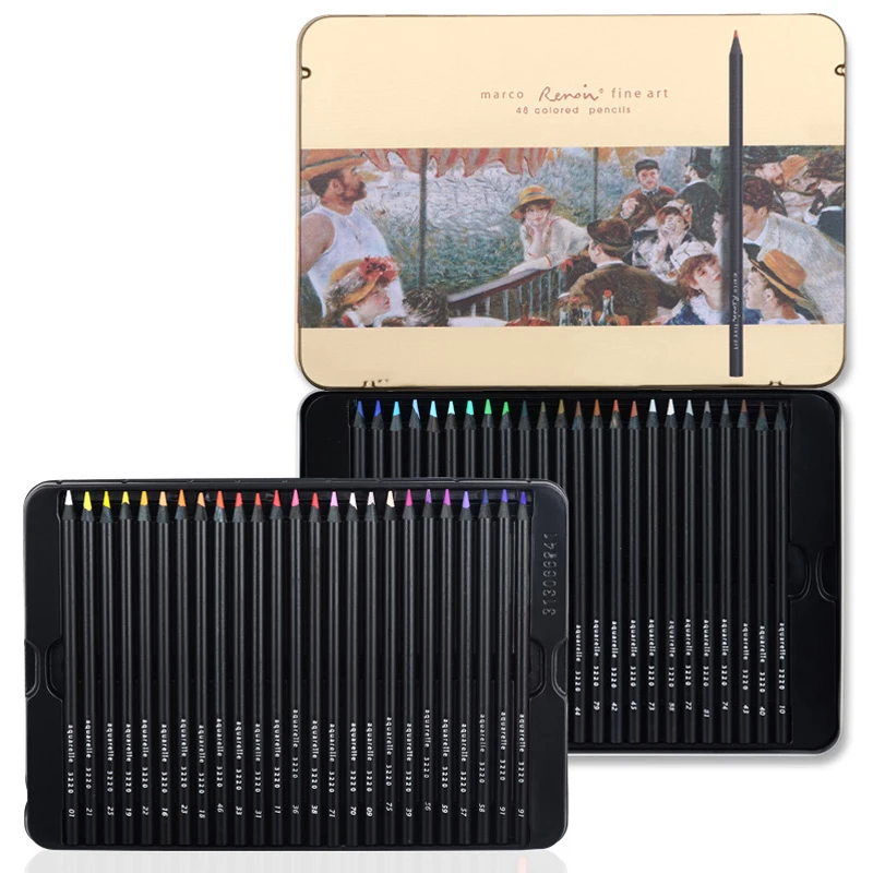 Marco 3200 24/36/48 colors Renoir oil based color pencils set colour pencils set for art coloring