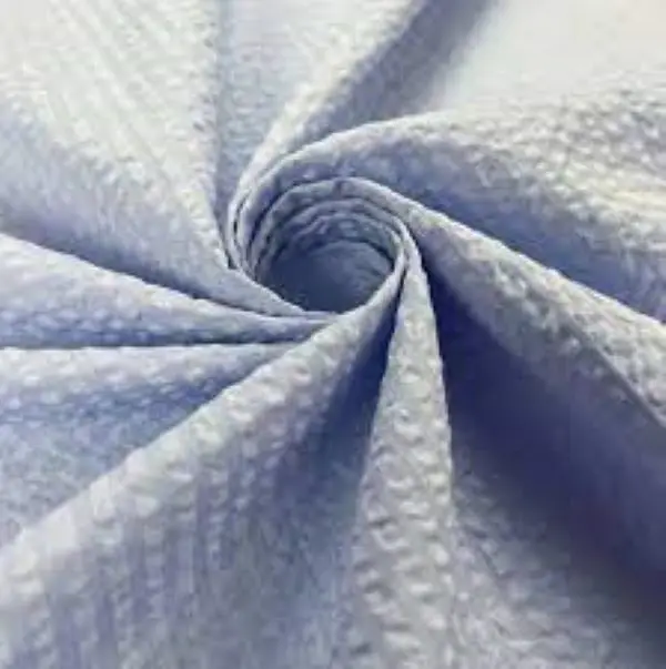 Durable Cotton Canvas Seer Sucker Fabric For Washable Cotton Yarn Dyed Fabric With Custom Color Design Cotton Seer Sucker Fabric