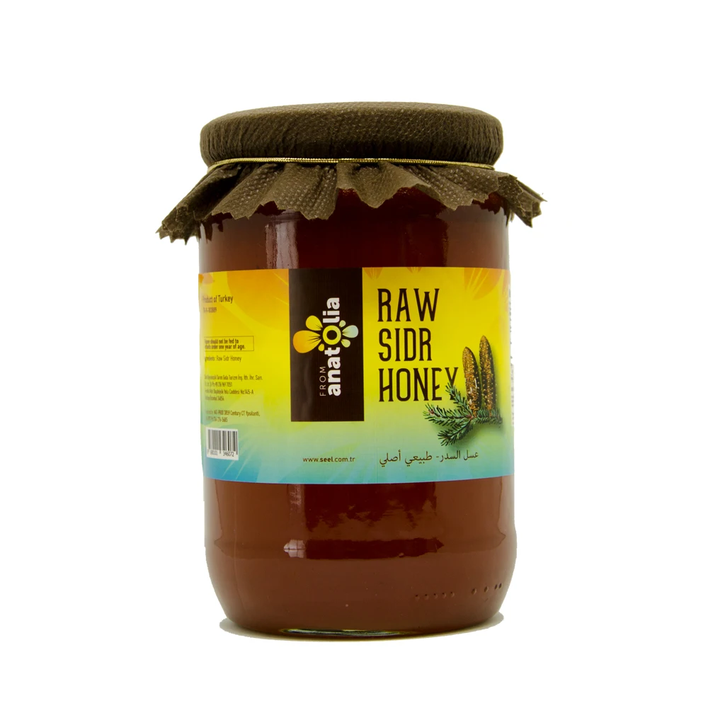 Made In Turkey 100% Natural Sidr Raw Honey 850gr Jar Glass Private Label Wholesale