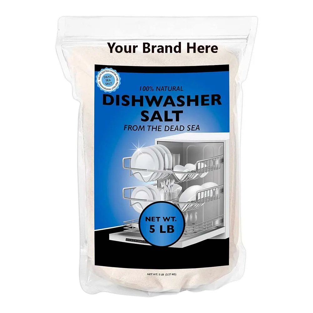 Private Label Natural Dishwasher Salt Effective Limescale Prevention for Spotless Dishes Made in USA Manufacturer Direct