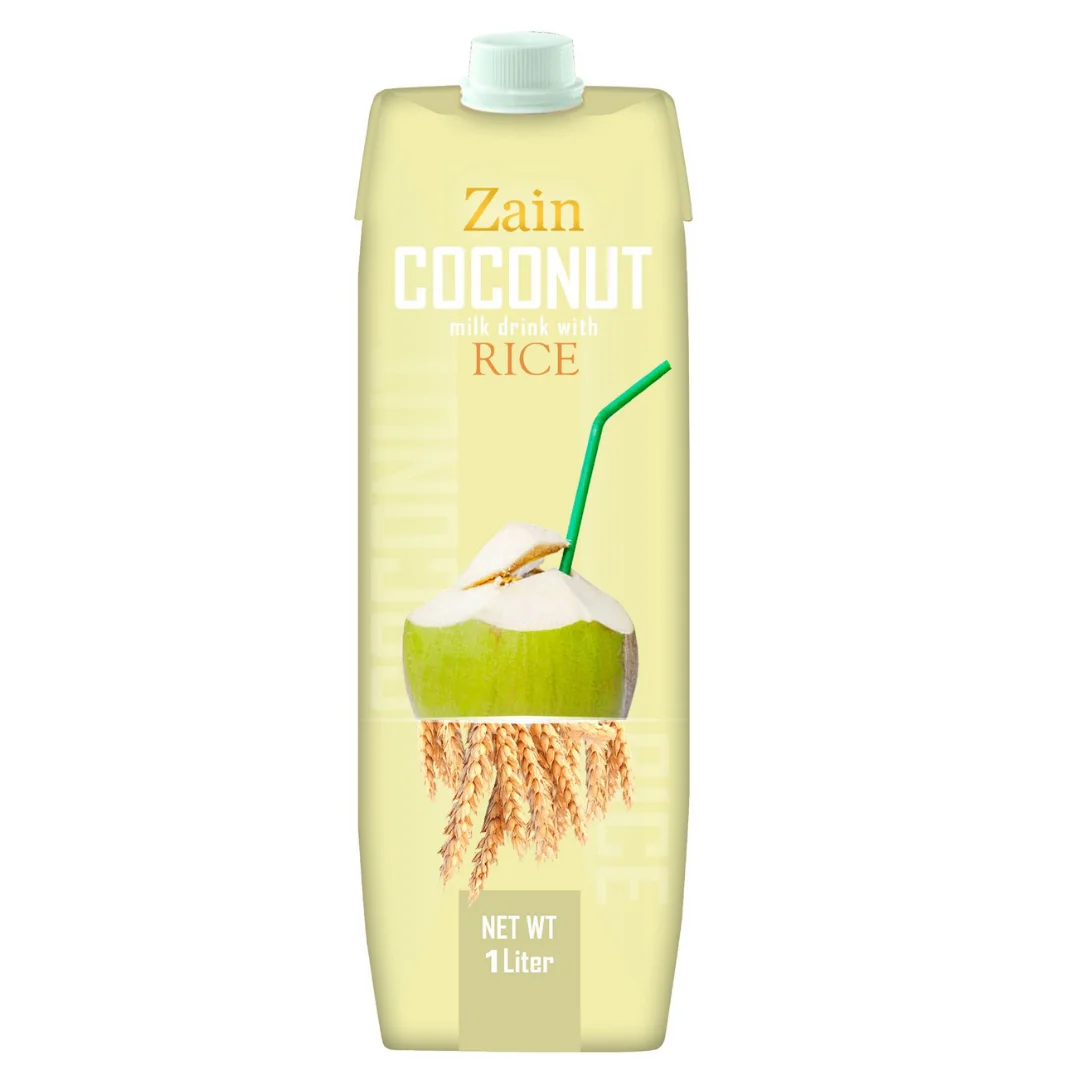 Zain Coconut plant-Based Oat milk soft drink beverage sterilized Ready to ship of Ajintai Ajintaizen New arrival UHT te tra Pack