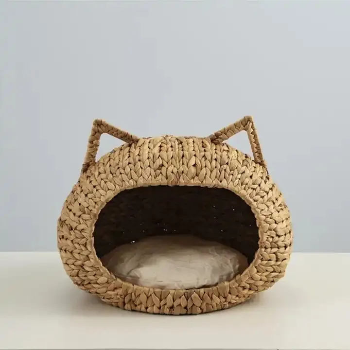 Water Hyacinth Cat Pet House Seagrass Ped Bed Basket for Dogs and Cats pet bed house best price gift for pets