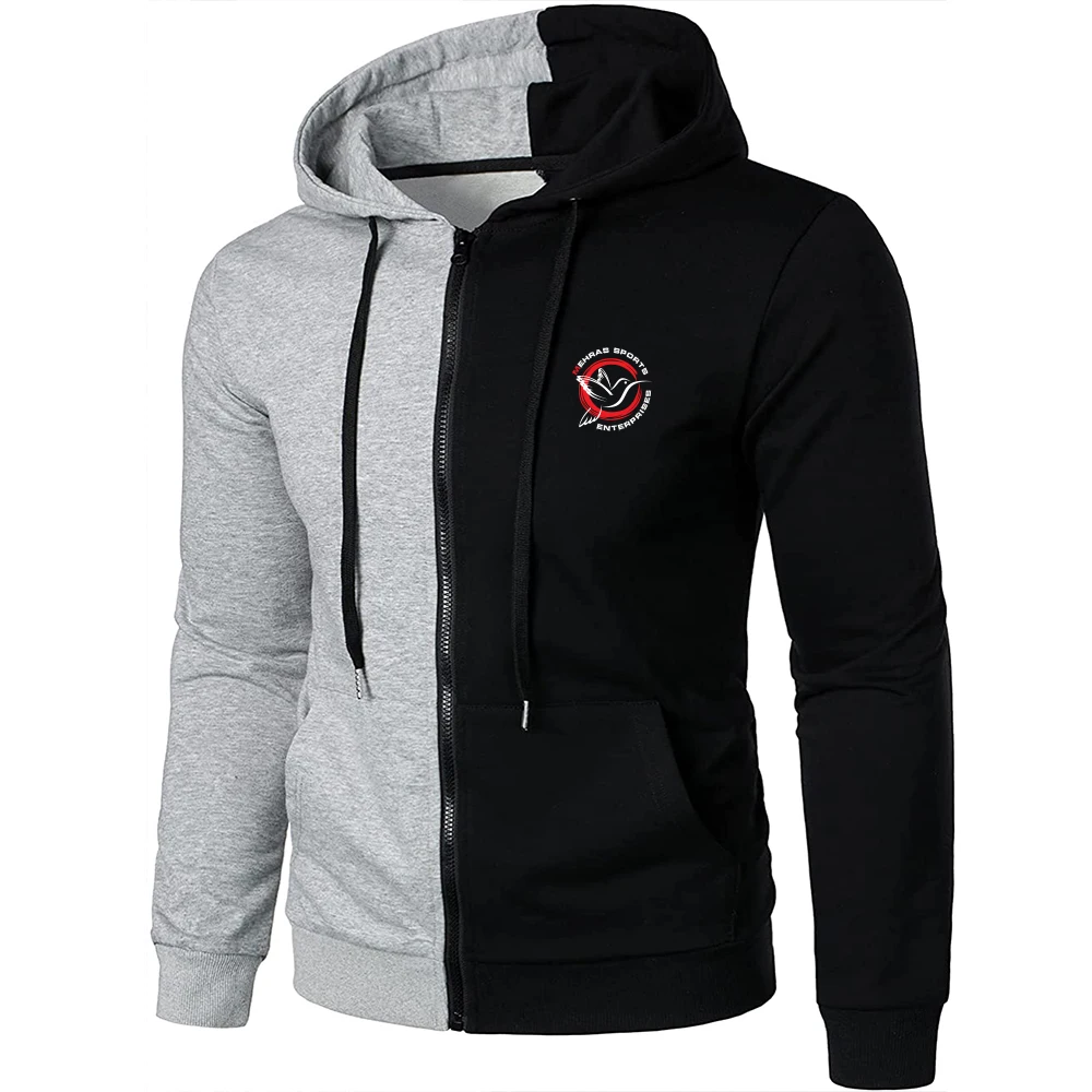 New Latest Custom Men Solid Sweatshirt Men Patchwork Fleece Hoodie Hip Hop Hoodies Plain Heavyweight Men Hoodie