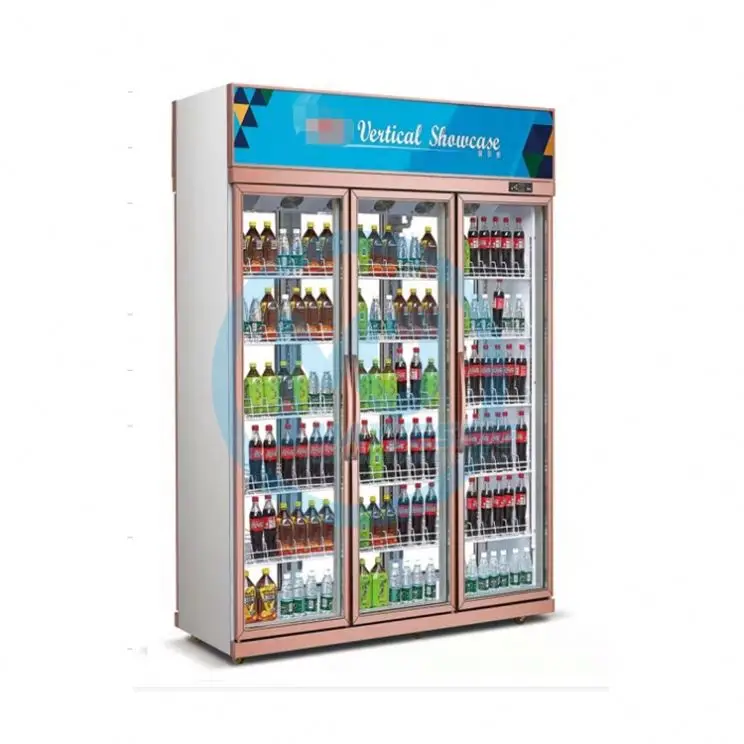 Supermarket Commercial Display Case Coca Fridge Cola Chiller Beverage Cooler Glass Door Pepsi Refrigerator Display Freezers