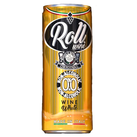 Roll Wine alcohol free beverage with white wine semi sparkling