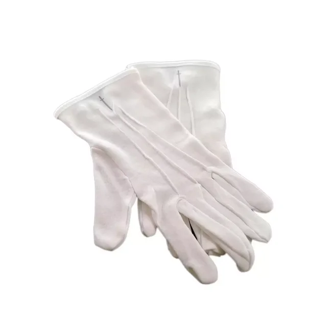 Washable Dry Hands White Glove Outdoor Masonic Regalia Cotton Leather Driving Gloves From Pakistan