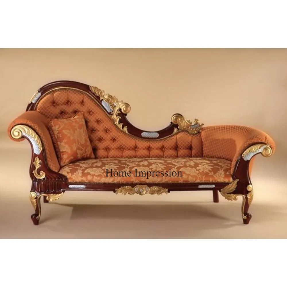 Vintage Designer Royal Golden Carved Solid Wood Wedding Furniture Sofa Set For Hotel Lobby & Party Hall From Indian Manufacturer
