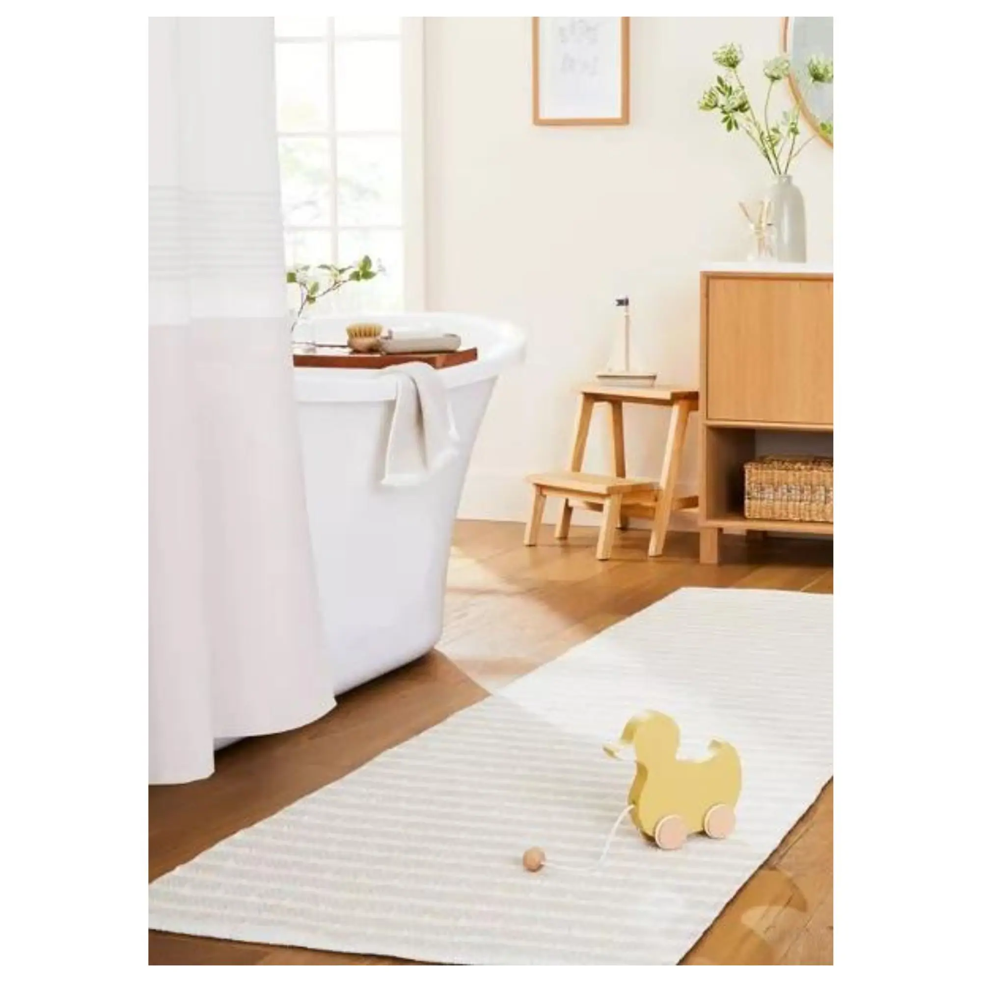 Cotton, Multi Rectangle Jute and Cotton Carpet Runner Sofa Room Decorative Jute Floor Rug