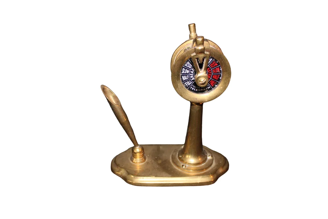 Modern style Collectible Marine Brass Telegraph Nautical Designer Metal Crafts Pen Holder hand Made Decorative Wooden and Brass