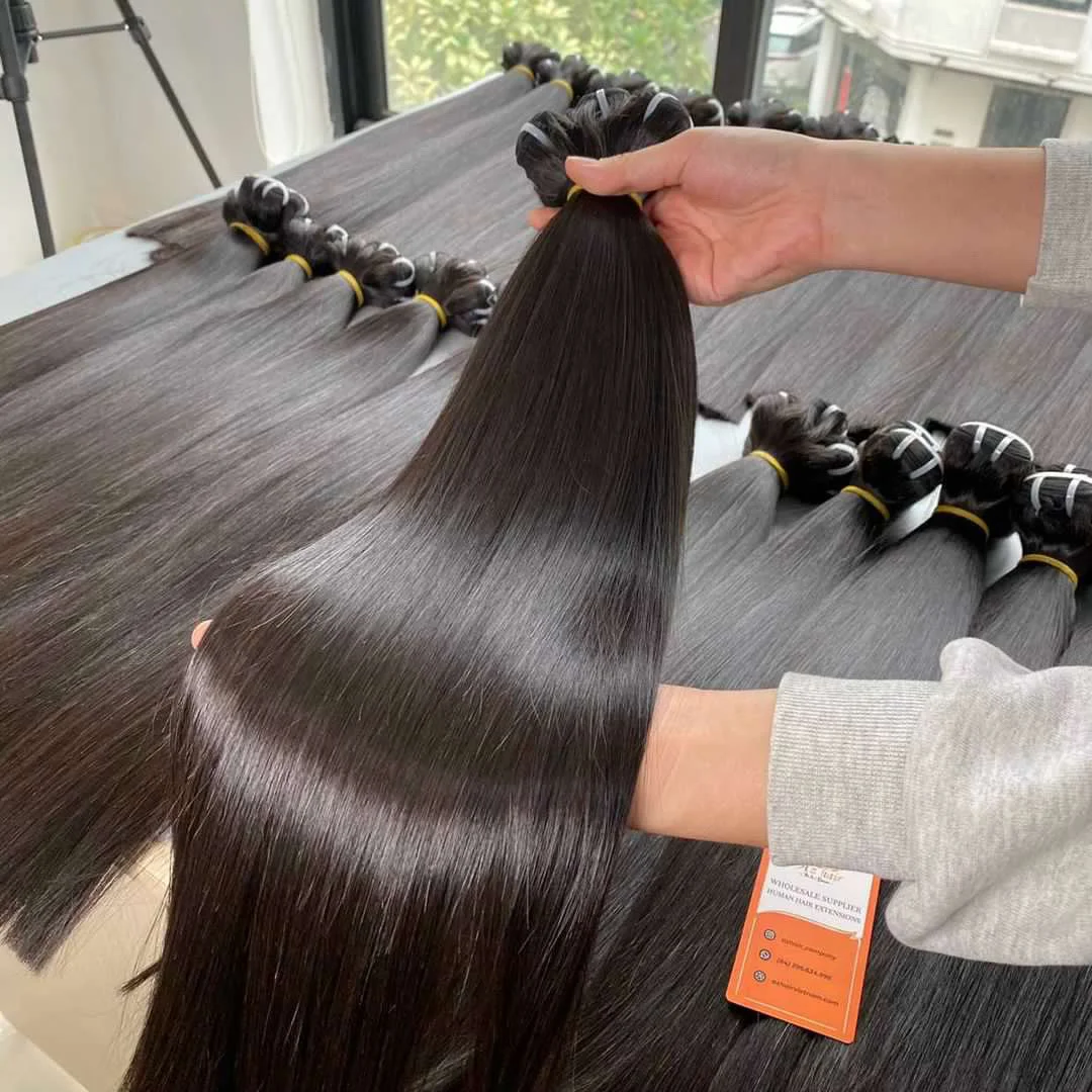 Best Selling Remy Hair Extensions Bone straight Weft 100% Vietnamese Human Hair Double Drawn Virgin Weft Hair