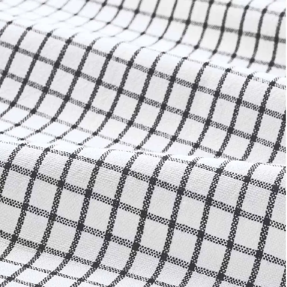 100% Natural Cotton Window Pane Plaid Red Dish Tea Towel Quick Dry Highly Absorb Sustainable Friendly Kitchen Towels Reusable