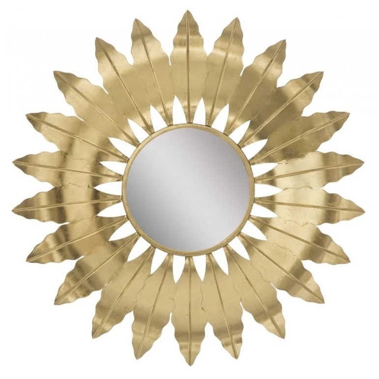 High Quality Elegant Luxury Material Framed Makeup Mirror Decorative Wall Mounted Mirror Wholesale Metal Wall Mirror