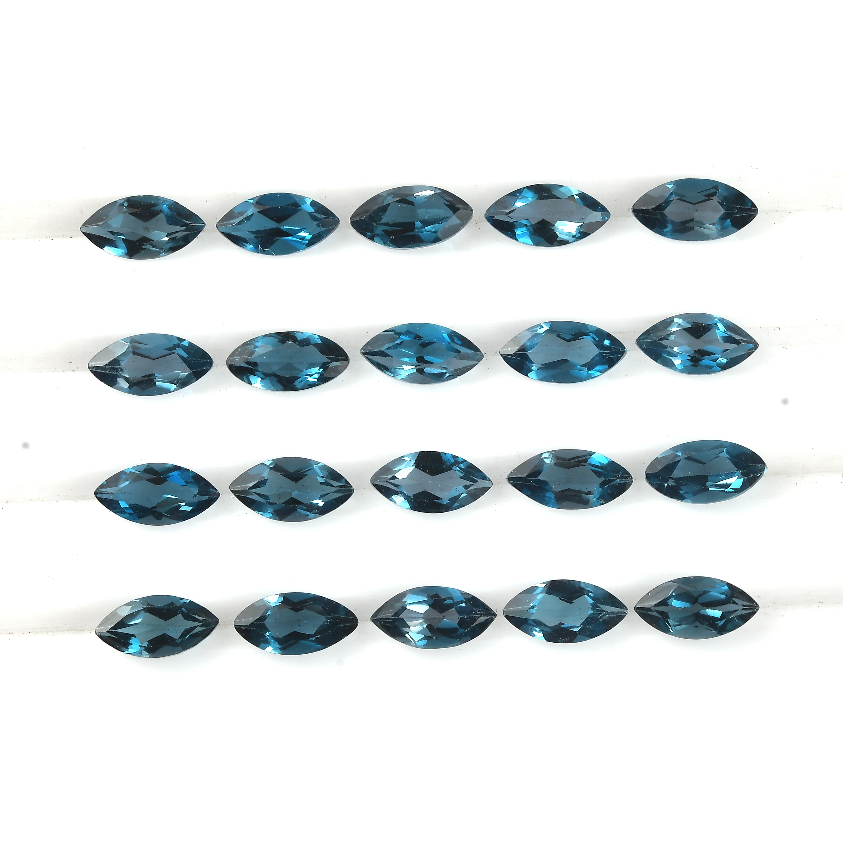 8X4mm Marquise Cut Natural London Blue Topaz Wholesale Factory Price High Quality Natural LBT Faceted Loose Gemstone Supplier