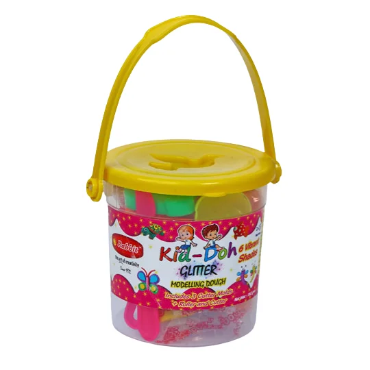 Top Sell  2022 Kid Doh Glitter Bucket with 6 Color and Other Equipment Glitter Bucket By Indian Suppliers