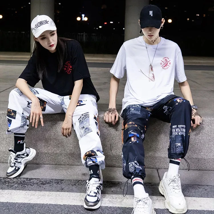 Hip Hop Sweatpants Men Joggers Streetwear Pants Fashion Casual Loose Track Pants Men Custom Printed Sweatpants for Sale