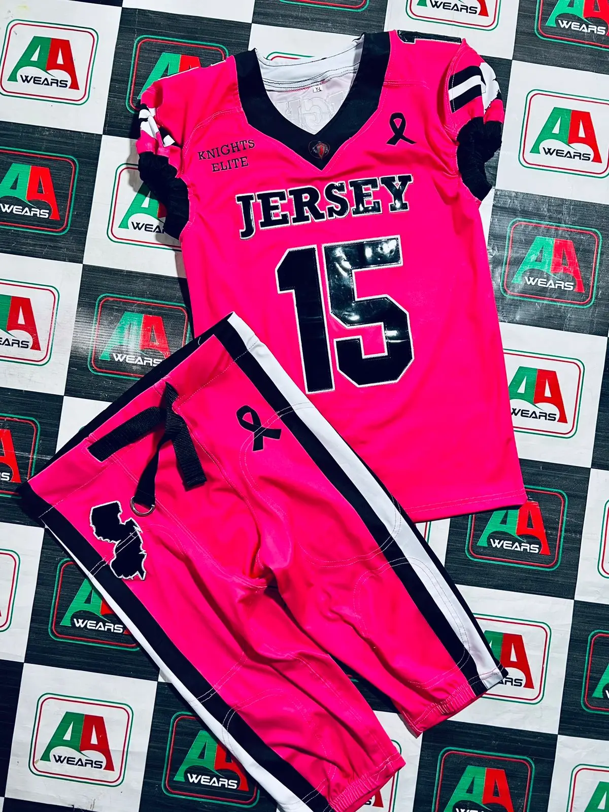 AA WEARS Pakistan American Football Uniforms Customize Sublimation  Breathable Jersey Helmet Visor Patch Socks  Shoulder pads