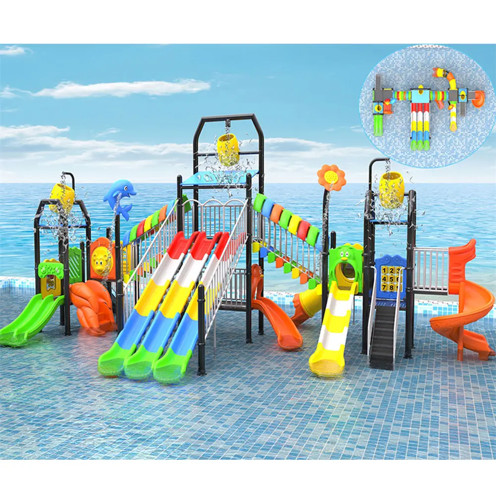 Children Outdoor Playground Swimming Pool Amusement Park Playground Equipment Aqua Play Water Park Slides