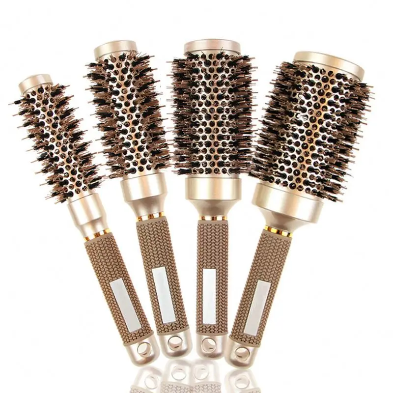 Luxury customized with logo hair brush half round bristle hair brush high quality