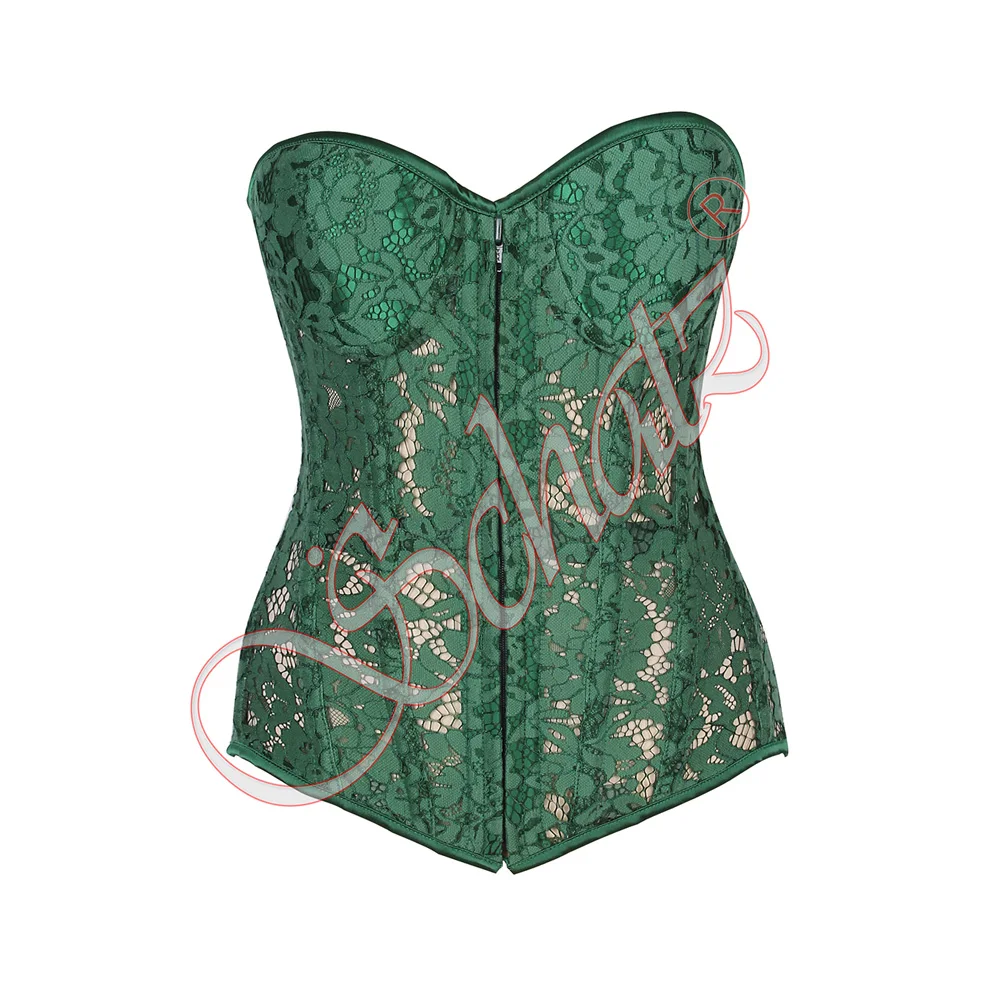 2024 Женский корсет на заказ с чашечками косточках хорошее качество прозрачный бюстгальтер сеткой для глаз латексный материал со шнуровкой спине