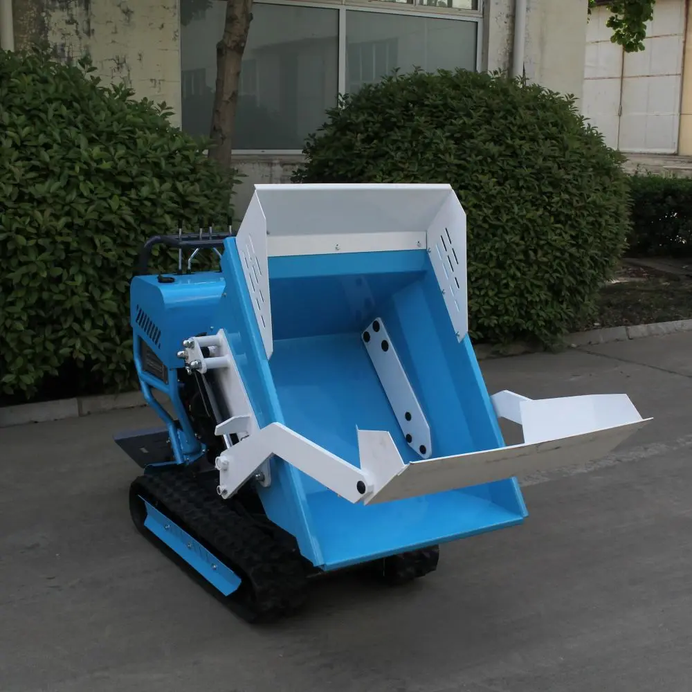 China Cheapest Mini Transporter Rubber Track Dumper 400kg 500kg 600kg Crawler Wheel Dumper For Sale