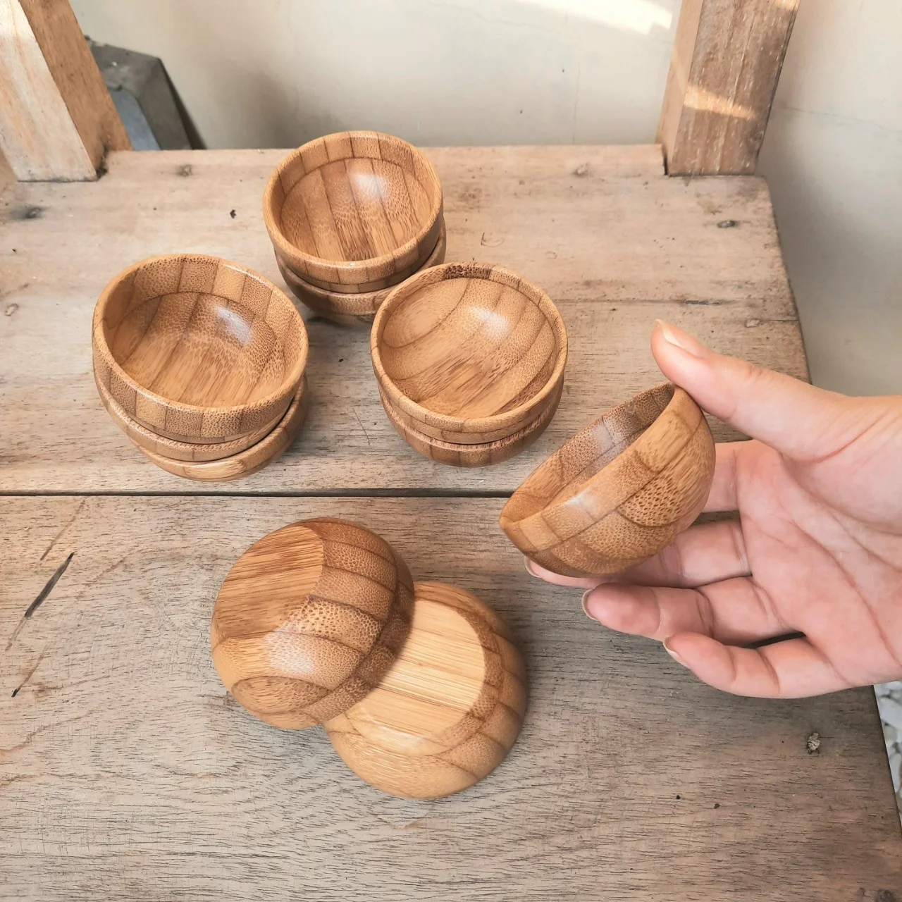 Bamboo Cosmetic Bowl for Mixing Mask, Natural and ecofriendly Items for Take care of your face and skin made in Vietnam