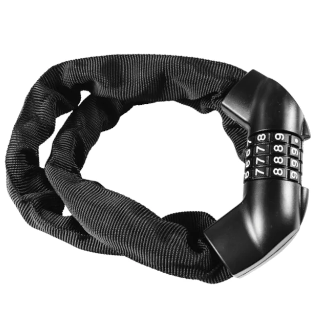 Exclusive Bicycle Chain Combination Lock Made in Taiwan, with Anti-cut Function, Suitable for All TW 4 Digit Combination Lock