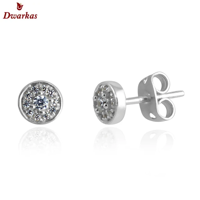 Top Quality heart shape 925 sterling silver zircon stone stud earring for ladies girl gift jewelry