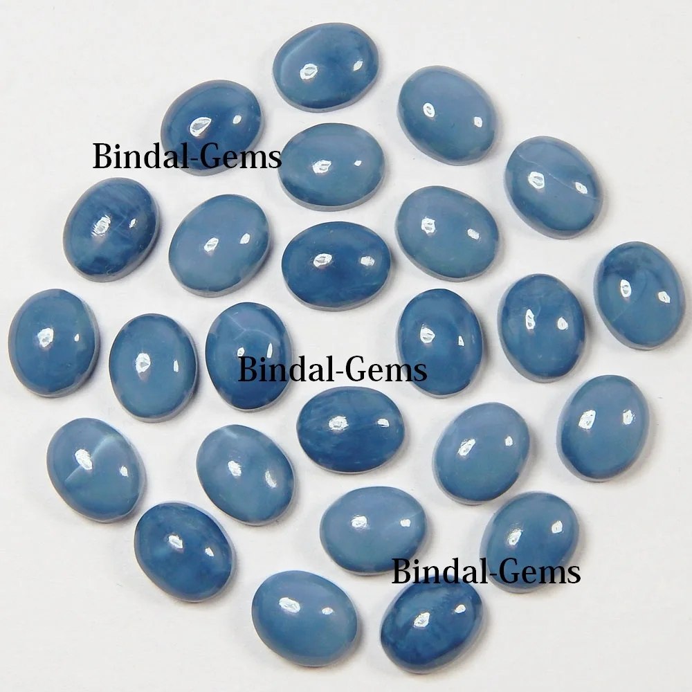 Pure Certified Owyhee Blue Opal Oval Shape Cabochon Loose Gemstone For Jewellery Making
