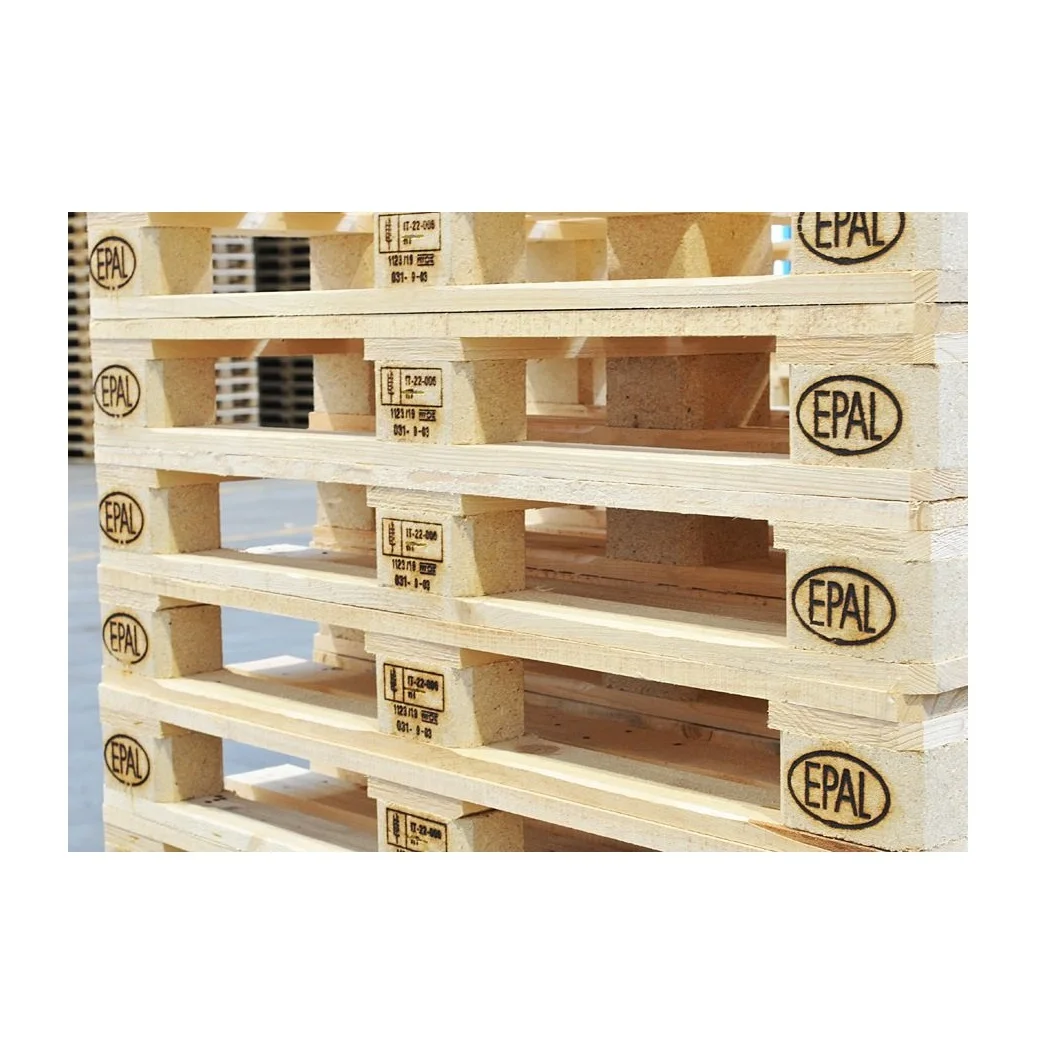 Best EPAL Euro Wood Pallets Wholesale Price Supplier Single Faced with Plastic Paper Material Bulk Stock Available Fast Shipping