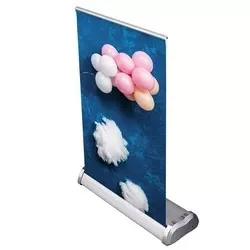 Factory Price Custom A4 Mini Table Top Roll up Display Banner Portable Aluminum Banner Stand for Advertising and Promotion