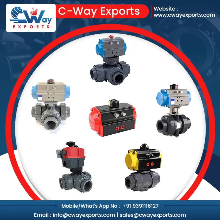 Robust Industrial Design Pneumatic Actuator UPVC Ball Valve And Other Heavy Duty Valves At Best Price