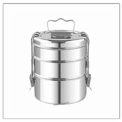 Stainless Steel Lunch Box Metal Tiffin Lunch Box 3 Layers