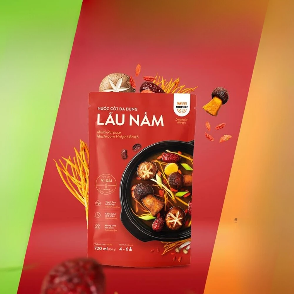 Hotpot Soup Base Fast Delivery Mushroom Hotpot Broth Unique Flavor Instant Soup Ingredients Wholesale Vietnam Manufacturer