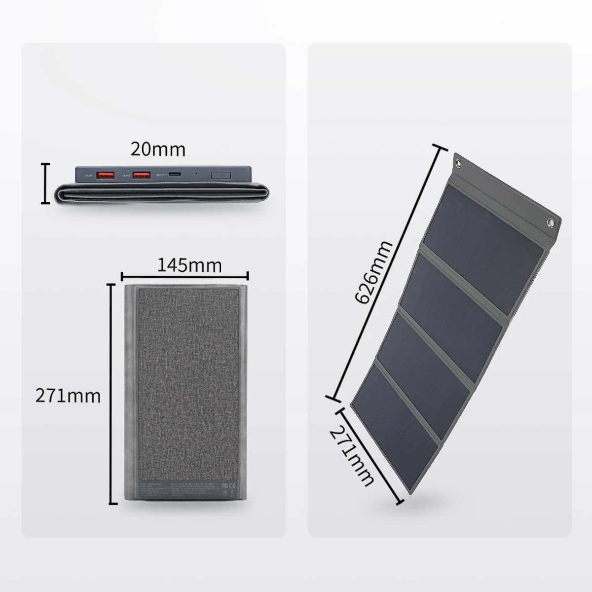 Solar Portable Charger  24000 Mah Solar Energy Mobile Power Supply Capable Of Generating Electricity