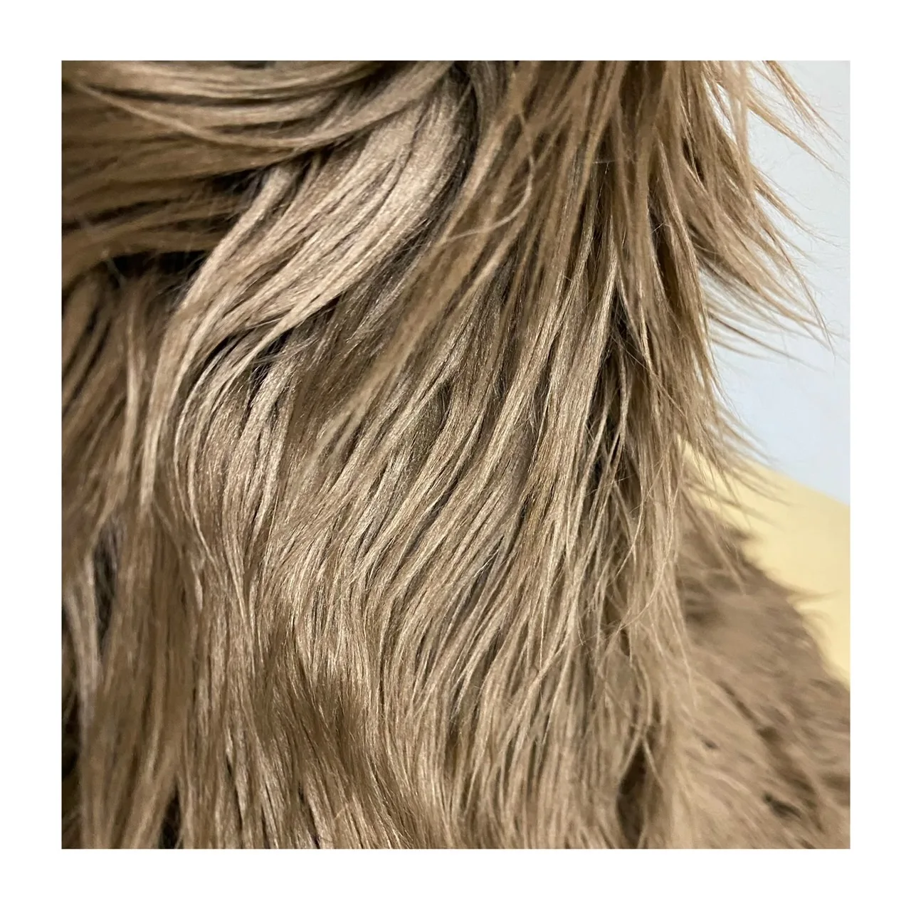 Artificial Faux Fur Fabric Luxury Quality Knitted Fairy Long Hair used to make winter clothing fashionable jackets Accessory