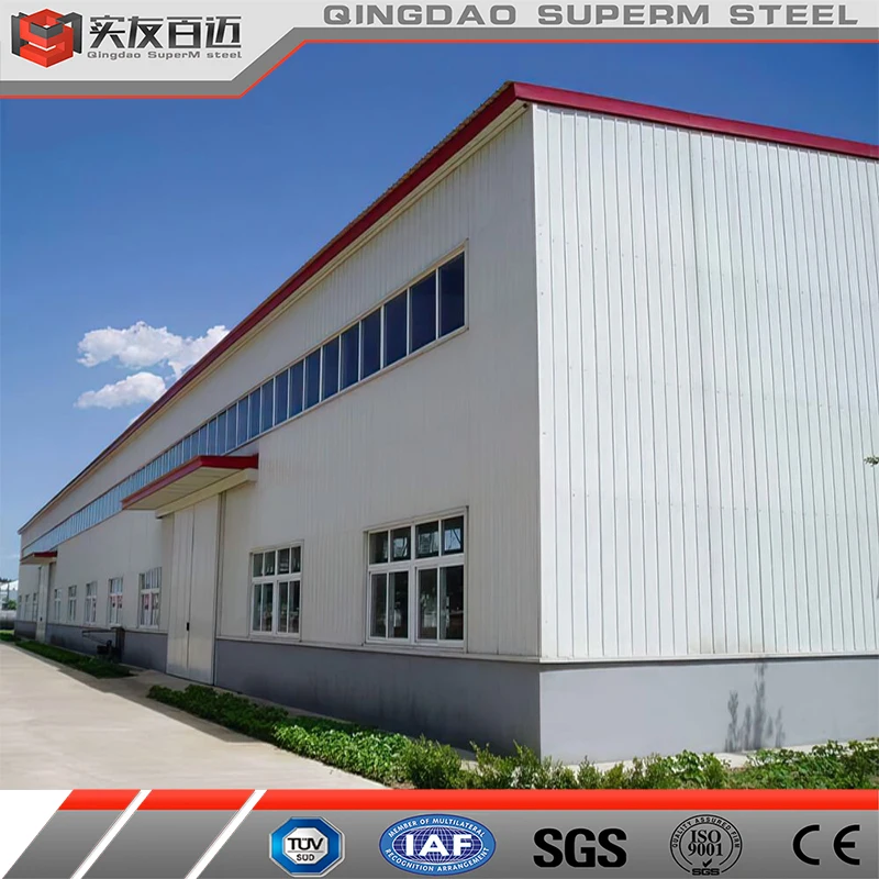 Qingdao SuperM Metal Storage Buildings Steel Structure Warehouse Prefabricated Warehouse Workshop Building
